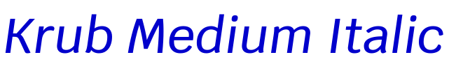 Krub Medium Italic шрифт